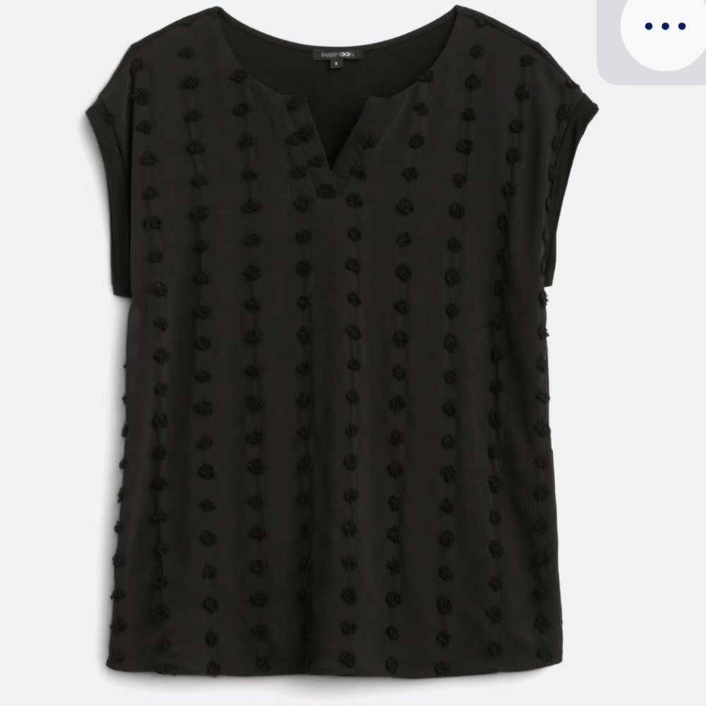 Paper Moon Reese Black Textured Women's Blouse